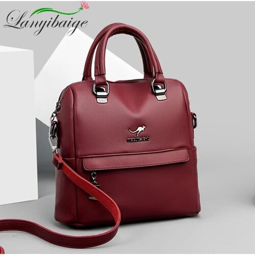 2021Vintage Women Leather Shoulder Bag Designer High Quality Bagpack Small Travel Back Pack Ladies Hand Bags For Girls