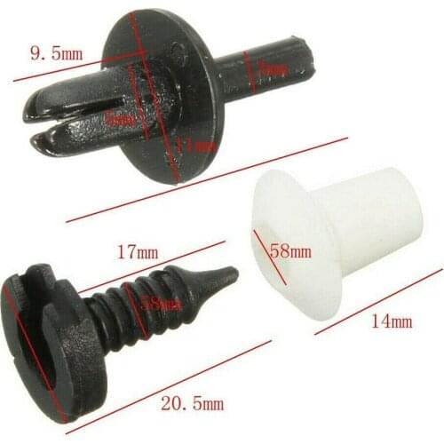 New 52 Pcs Car Door Card Trim Clips Panel Clips Fastener Exterior Mouldings & Trim For Land Rover Defender