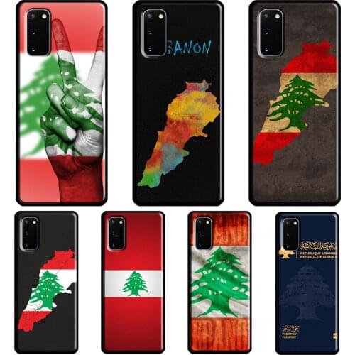 Lebanon Flag Map Cover For Samsung Galaxy S20 FE S21 Ultra Note 20 Note9 Note10 S8 S9 S10 Plus Phone Case