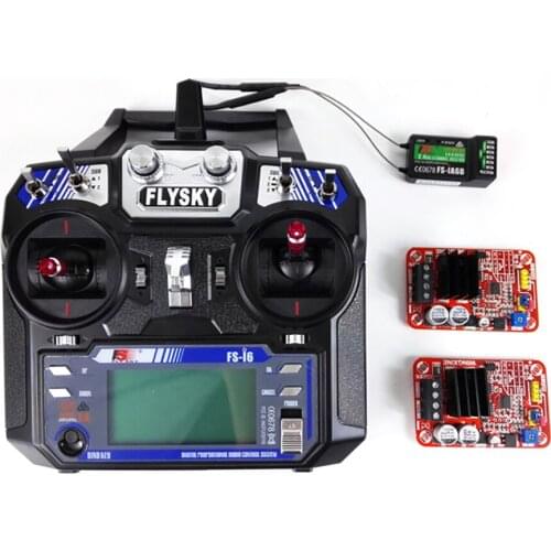 FS-i6 2.4G 6CH RC transmitter With Receiver.Big Power Driving Board For Tank/Panzer Model .Robot.DC Motor Driver,Speed control