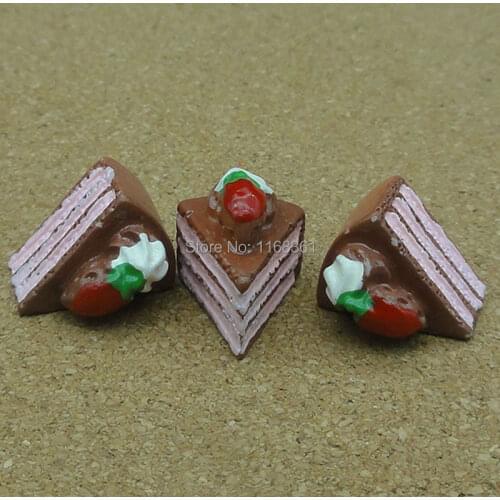 1pcs/lot resin brown strawberry cake 15mm Cabochons Scrapbooking Hair Bow Center Card Frame Making Craft DIY B008-3
