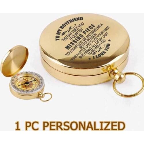 1pc Cusotmized Engrave Compass For Son Dropshipping Personalized Christmas Gifts Navigator Functional Compass 2021 ZNZ007