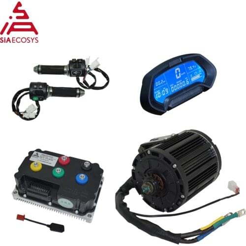 QSMOTOR 138 4000W 90H 7500W Max continuous 72V 110KPH Mid drive Motor conversion kit with SIAYQ72180 Controller