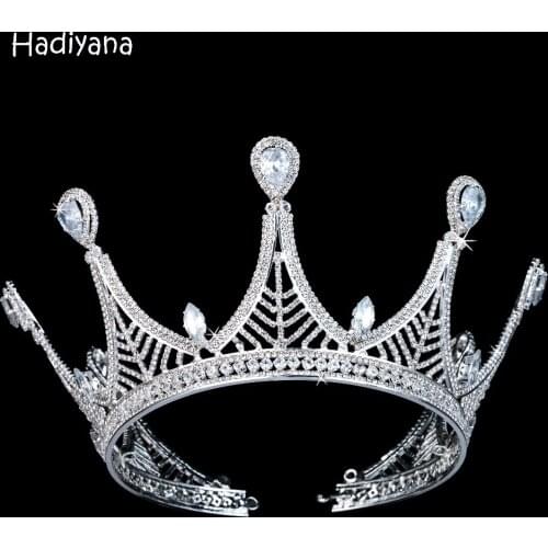 Crowns Luxury Novel Sparkling Cubic Zircon Hair Accessories Vintage Leaf Shape BC3127 For Women Wedding Or Party Corona Princesa