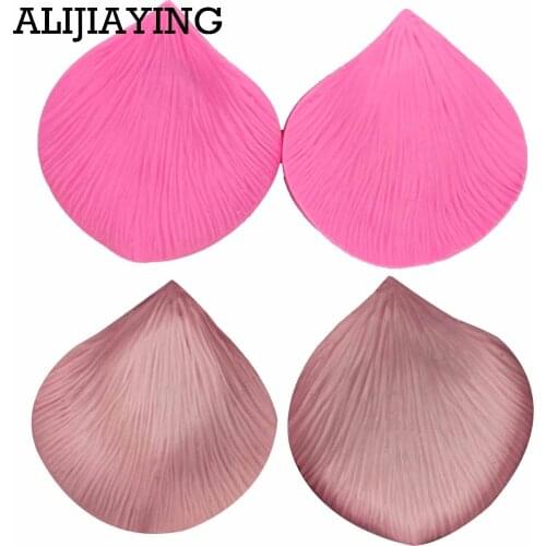 M1285 2Pcs/set 3D Flower petal silicone sugar mold Wedding cake decorating tools leaf Fondant chocolate dessert tool cake supply