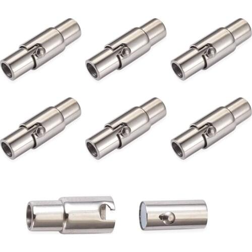 5Pcs 3 4 5 6mm Stainless Steel Magnetic Screw Clasps Necklace Bracelet Connector for DIY Jewelry Making Findings Accessories