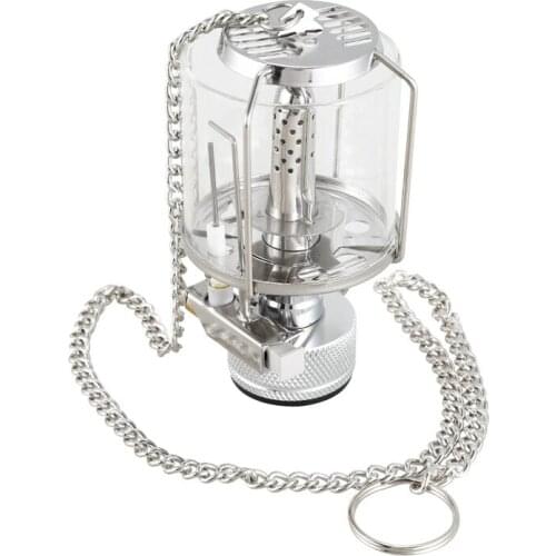 Mini Camping Lantern Gas Light Portable Tent Glass Lamp Butane 80LUX Light BL