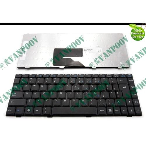 New US Laptop keyboard for Fujitsu V2030 L1310 Averatec 2150 2100 Founder R511 R511V A511 H511 R510 R511V TCL T20 T21 K50 Black