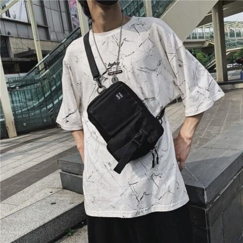 New hip-hop streetwear functional tactical chest bag pocket Kanye West fashion men’s and women’s tactical shoulder bag