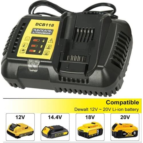 Newest Fast Charger 4.5A DCB118 DCB101 for Dewalt 12V 14.4V 20V Li-ion Battery high quality