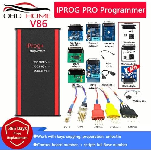 Newest V86 iPROG+ Prog Programmer iProg Supports IMMO/Airbag Reset Replace Carprog/Digiprog/Tango Till 2019