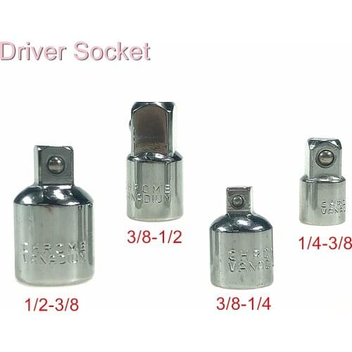 4Pcs 1/4 3/8 1/2 Drive Socket Adapter Converter Reducer CR-V Steel Socket Wrench Adapter Car Bicycle Repair Tools