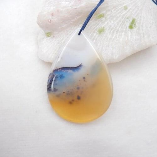 Natural Gemstone Pendant for necklace, agate handmade pendant,birthday present61x42x5mm23.2g