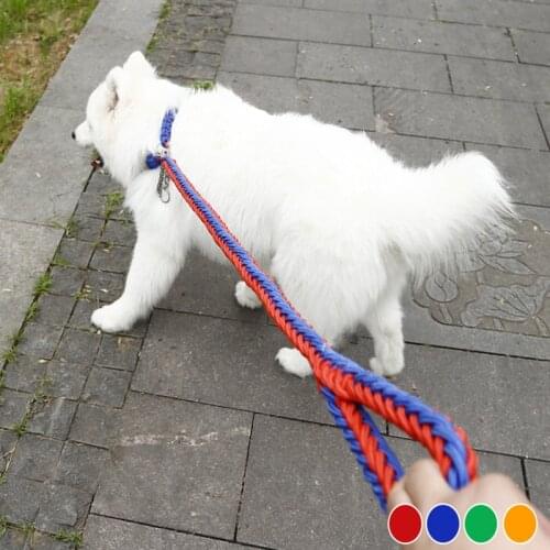 Dog Leash Collar Set Fashionable And Strong Nylon Weaving Suitable For Large And Medium-sized Pets Outdoor Walking Supplies