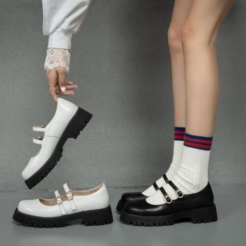 Mary Jane shoes Women Japanese Style Round-headed Small Soft-soled College Doll Single Shoes European fashion simple women shoes