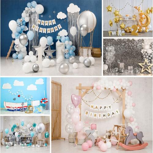 3 Years Birthday Party Banners Hobbyhorse Photography Backgrounds Vinyl Cloth Backdrops for Children Baby Photocall Photo Studio