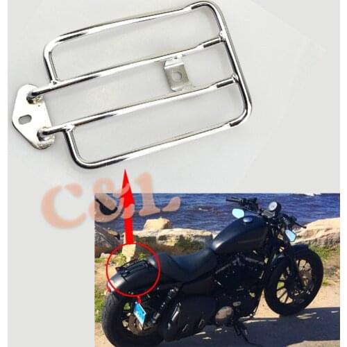 Motorcycle Rear Chrome Plated Luggage Rack Solo Seat For Harley Sportster 883N 1200 XL 2004-2014
