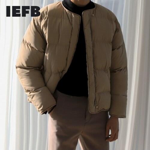 IEFB winter thickened cotton padded jacket mens stand collar short winter coat for male loose korean fashion clothes 9Y4776