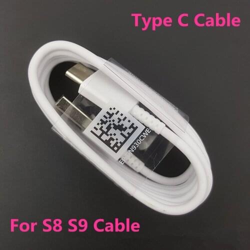 10pcs/lot 100% Original USB Data Cable For Samsung S8 Type C Cable Fast Charging Cable For S9 S10 Plus Note 9 8 1.2M USB Cable