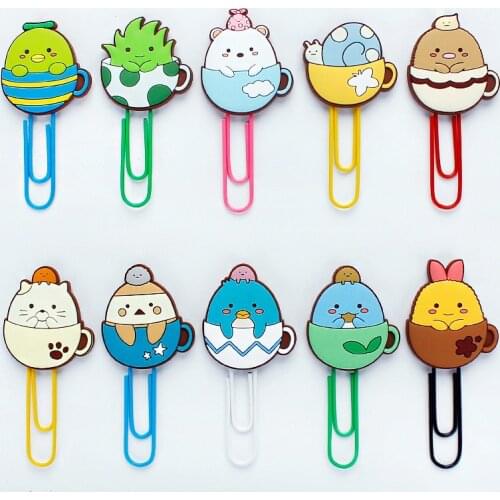 5 pcs/lot Cute Cartoon Sumikko Gurashi Bookmark Paper Clips Anime Bookmarks Kawaii School Office Supplies Book Accessories