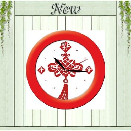Peace blessing clock decor painting counted printed on canvas DMC 14CT 11CT Chinese Cross Stitch Needlework Sets Embroidery kits