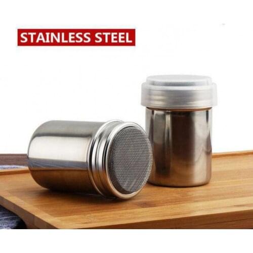 Stainless steel coffee powder dispenser DIY art practical coffee tool cocoa powder garnish tool cumin salt cylinder