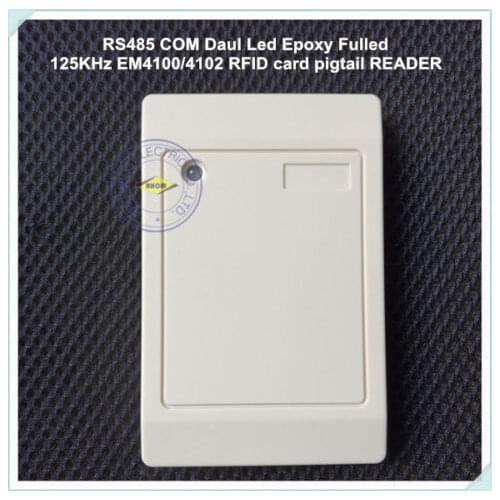 RS485 COM Daul Led Epoxy Fulled 125KHz EM4100/4102 RFID card pigtail READER
