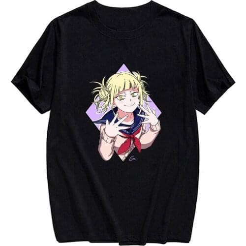 CLOOCL Anime My Hero Academia Toga Himiko Cotton T-shirt Fashion Summer Short Sleeve Harajuku Style Tee Casual Hip Hop Clothes