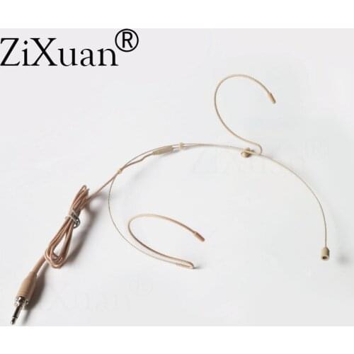 Mini Dual Earhook Condenser Cardioid Headset Microphone For Karaoke Wireless Body-Pack Transmitter 3.5mm Male Screw Thread Plug
