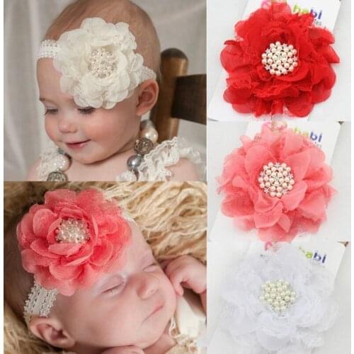 Fashion Baby Girl Toddler Lace Big Flower Supreme Headband Bebe Kids Headbands Girls Hair Band Accessories Photog Props Headwear