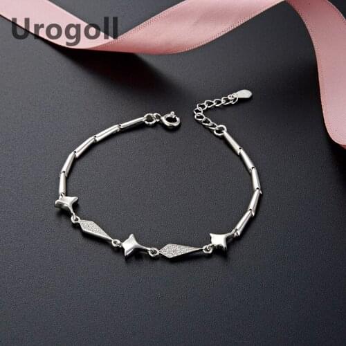 Fashion Bracelet Pure S925 Sterling Silver Fashion Star Micro-inlaid Zircon Charm Bracelet Jewelry Accessories For Women Girl