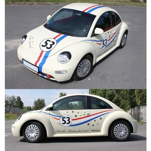 Trendy 53 Number Red /Blue Whole Set Car Sticker For Volkwagen Beetle Z2CA411