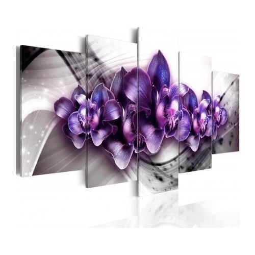 Wholesale 5 Pcs/Set New beautiful flower Wall Art Painting World Map Canvas Printed Painting for Living Room Home Art/PJMT-25