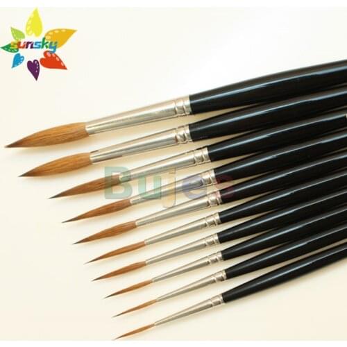 Original Germany da vinci 1105 Collinski red mink Medium long Round head Watercolor Gouache painting brush art supplies