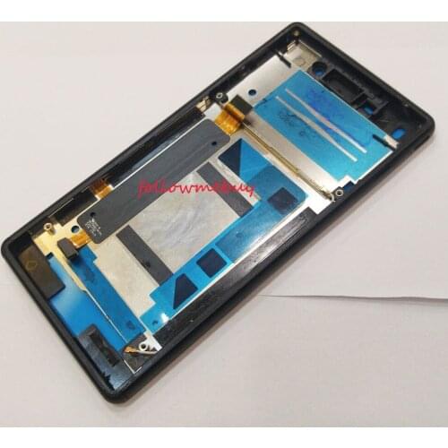 Front Faceplate Frame Cover For Sony Xperia M4 Aqua E2303 E2306 E2353 E2312 BLACK