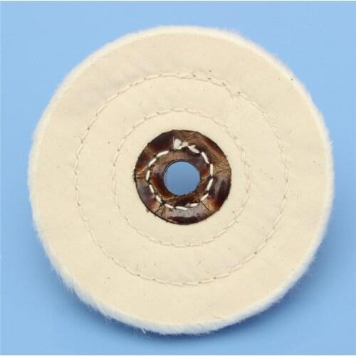 4 inch Buffing Polishing Wheel 1/2 inch Arbor Buffer Polish White Round Wheel 50 Play Home Polishing Tool Tools Drill Polishing