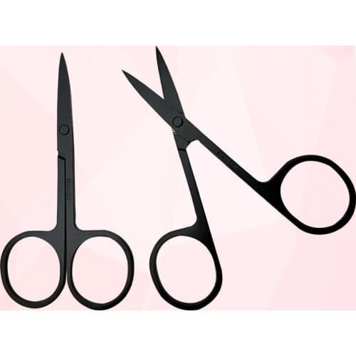 Professional Nail Scissor Manicure For Nails Eyebrow Nose Eyelash Cuticle Scissors Curved Pedicure Makeup Tools