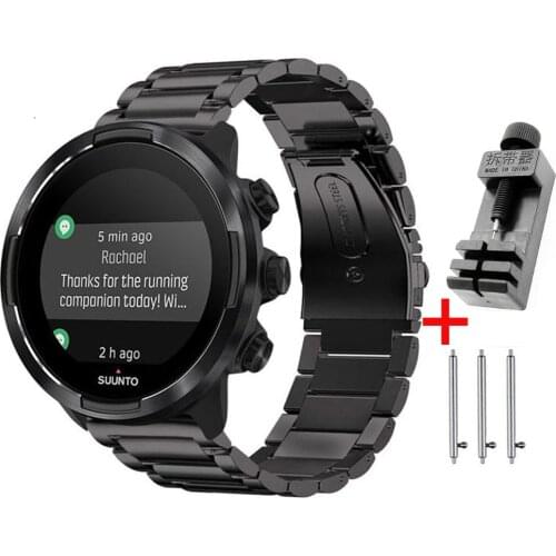 24MM Straps For Suunto 9 7 Baro/Suunto D5 Spartan Sport Wrist HR/Baro Smart Watch Band Stainless Steel Bracelets Metal Correa