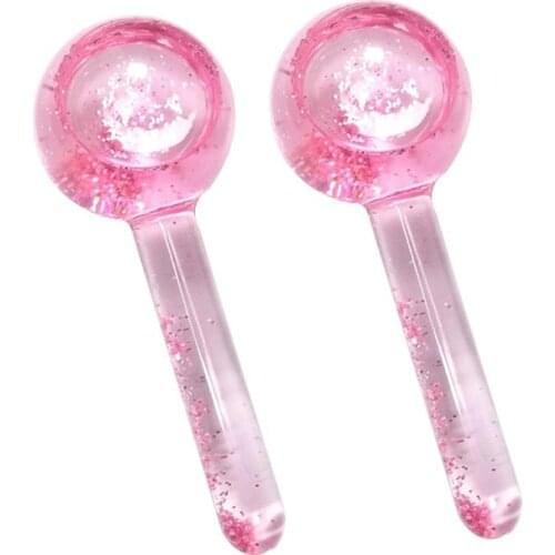 2 Pcs Massage Globes Ice Ball For Women Face Wrinkle Remover Massage Energy Crystal Glass Ball