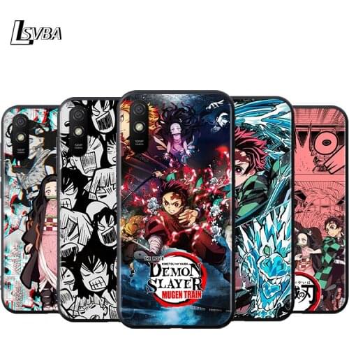 Anime Demon Slayer Cute Silicone Cover For Xiaomi Redmi K40 K30i K30T K30S K30 K20 10X Ultra Pro Black Soft Phone Case Shell