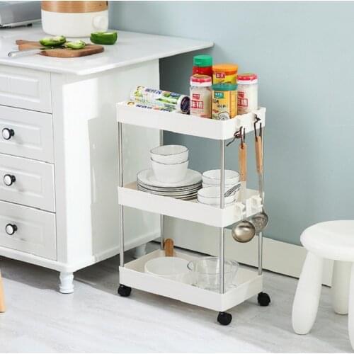 Rest room bathroom Storage racks Refrigerator washing machine living room floor-to-ceiling slot shelf