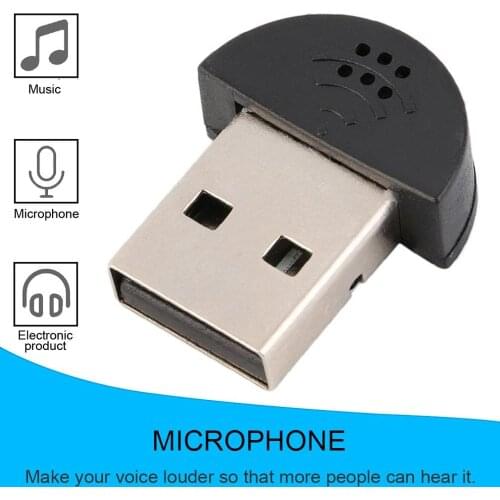 Super Mini USB 2.0 Microphone Portable Studio Speech MIC Audio Adapter Driver Free for Laptop/Notebook/PC/MSN/Skype