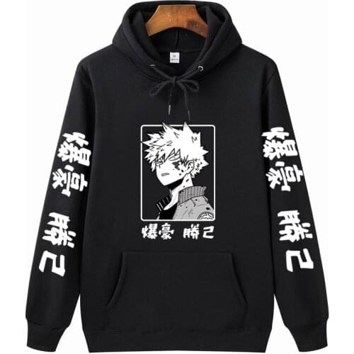 Harajuku my hero academia Unisex Hoodies Couple wear Japanese Anime Boku no Hero Academia Printed Mens Hoodie Streetwear