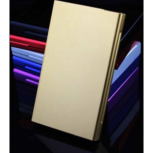 Aluminum Alloy Thin Cigarette Case Tobacco Holder Pocket Box for 20 Cigarettes Storage Containers 5.9 x 10.2 x 1.3cm