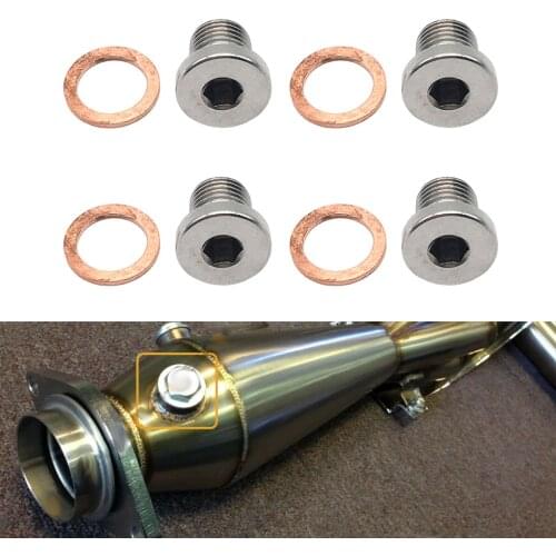 4 Set M12 x 1.25mm Oxygen o2 Lambda Sensor blanking Plug Cap Stainless Steel