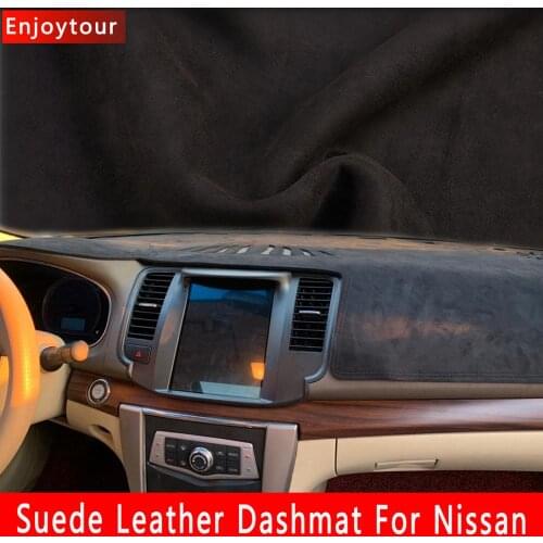 For Nissan Versa Pulsar C12 Tiida Sentra Altima Teana Almera Livina Sylphy Suede Leather Dashmat Dashboard Cover Pad Dash Mat