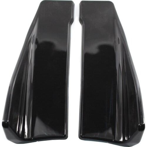 2X Shiny Black Rear Back Bumper Corner Lip Side Strap Guard Scratch Protector