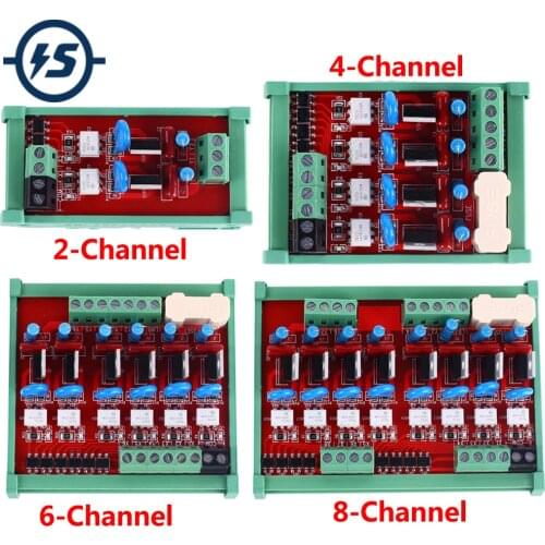 2/4/6/8-Channel PLC AC Amplifier Board Input Signal 0V/24V Solid State Relay Module Thyristor Optocouple Isolation
