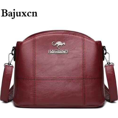 2020 ladies Pu leather messenger bag luxury brand small handbag ladies 3-layer bag designer fashion ladies shoulder bag