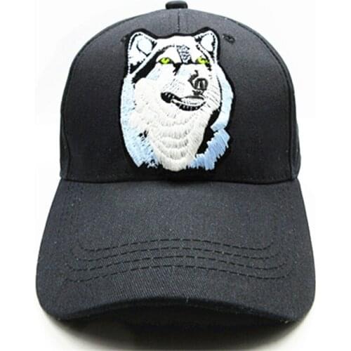 2021 Wolf Embroidery Cotton Baseball Cap Hip-hop Adjustable Snapback Hats for Men and Women 74